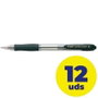 Pilot Super Grip Bolígrafo Retráctil Negro (Set de 12)